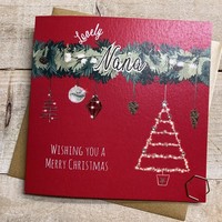 NANA - RED GARLAND - CHRISTMAS CARD (C24-32)