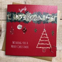 NANNA - RED GARLAND - CHRISTMAS CARD (C24-33)