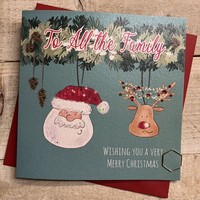 TO THE FAMILY - SANTA & RUDOLF - CHRISTMAS CARD (C24-41)