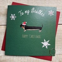 BROTHER - CUTE DOG - CHRISTMAS CARD (C24-63)