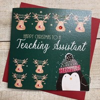 TEACHING ASSISTANT - REINDEERS & PENGUIN - CHRISTMAS CARD (C24-71)