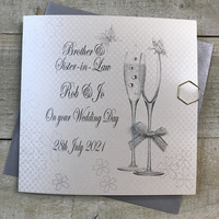 PERSONALISED BROTHER & SISTER-IN-LAW WEDDING FLUTES (PPS85 & XPPS85)