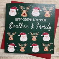 BROTHER & FAMILY - SANTAS - CHRISTMAS CARD (C24-96)