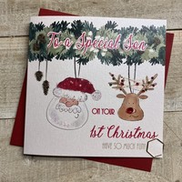1ST - SON - SANTA BAUBLE - CHRISTMAS CARD (C24-109)