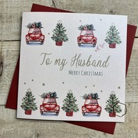 HUSBAND LOTS OF CARS & TREES - CHRISTMAS CARD (C24-124)