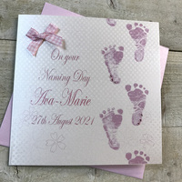 PERSONALISED NAMING DAY - FEET PINK (PPS80)