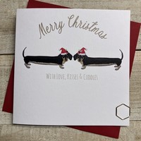 2 SAUSAGE DOGS - CHRISTMAS CARD (C24-133)