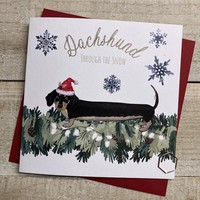DACHSGUND THROUGH THE SNOW - CHRISTMAS CARD (C24-136)