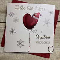 ONE I LOVE HEART BALLOON - CHRISTMAS CARD (C24-138)