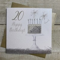 20TH BIRTHDAY - SILVER & GOLD CAKE (D129-20)
