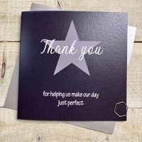 THANK YOU   - WEDDING CARD STAR (DARK) (SC33)