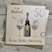 HUSBAND   - 50TH GOLDEN ANNIVERSARY CARD (DAA50-H)