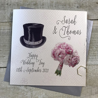 PERSONALISED WEDDING - HAT & BOUQUET (PPS40)