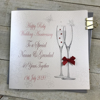 40 - PERSONALISED GRANDPARENTS ANNIVERSARY - RUBY FLUTES (PPS11R & XPPS11R) (XPPS11R)