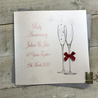 40 - PERSONALISED ANNIVERSARY - RUBY FLUTES (PPS11R & XPPS11Ra)