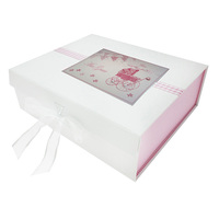 PERSONALISED BABY PINK PRAM LARGE KEEPSAKE BOX (PL6) (P-PRP2X)