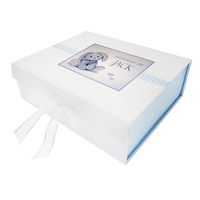 PERSONALISED BABY BLUEBUNNY  - LARGE KEEPSAKE BOX (P-NBB2X)