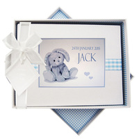 PERSONALISED BABY BLUE BUNNY SMALL PHOTO ALBUM (PL3) (P-NBB1S)