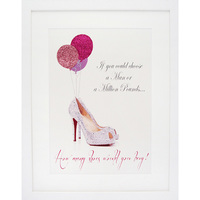 GLITTER HEELS & BALLOONS QUOTE ARTWORK (PIC36)