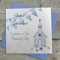 GRANDSON CHRISTENING - blue church (PD62) (XPD62)