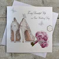 WIFE WEDDING Shoes & Bouquet (PD25) (XPD25-W)