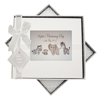 PERSONALISED CHRISTENING SILVER TOYS GUEST BOOK (PL28) (P-CTS3)