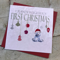 CHRISTMAS - GRANDDAUGHTER POLAR BEAR BAUBLE (XG26-GD)
