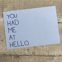 POSTCARDS - YOU HAD ME AT HELLO (PC100)