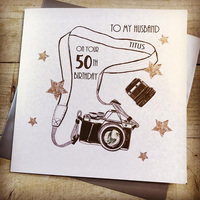 PERSONALISED ANY AGE CAMERA PHOTOGRAPHY CARD (P20-46 & XP20-46)