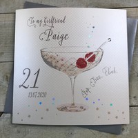 PERSONALISED AGE GIRLFRIEND CHAMPAGNE COUPE (P19-11GF & XP19-11GF)