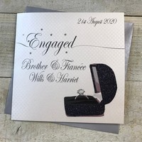 PERSONALISED BROTHER OR SISTER & FIANCE ENGAGEMENT - RING IN A BOX (P16-81 & XP16-81)