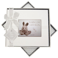 SILVER NAMING DAY BUNNY - GUEST BOOK (NS3x)