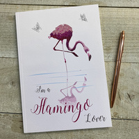 LINED NOTEBOOK FLAMINGO LOVER (NA5-59W)