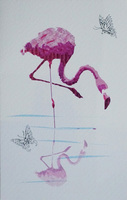 NOTELETS-  FLAMINGO PACK OF 6 (N95-15P)