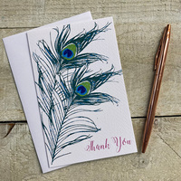 NOTELETS- THANK YOU FEATHER PACK OF 6 (N95-14T)