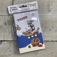NOTELETS - PIRATE SHIP PACK OF 6 (N95-1)