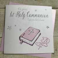 1ST HOLY COMMUNION PINK BIBLE (N88)