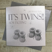 NEW BABY BOOTIES TWINS SILVER (N223) (XN223)