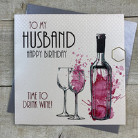 HUSBAND BIRTHDAY TIME TO DRINK WINE  (LLR8)