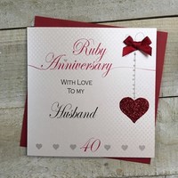 40TH HUSBAND RUBY ANNIVERSARY HEART (XLLA40H)