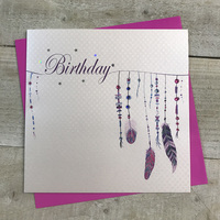 BIRTHDAY LOVE LINES WIND CHIME FEATHERS (LL98)