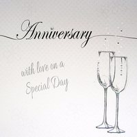 LARGE ANNIVERSARY- LOVE LINES FLUTES (XLL240)