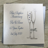 65 - PERSONALISED ANNIVERSARY - BLUE SAPPHIRE FLUTES (PPS11BS & XPPS11BS)