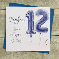 AGE 12 - NEPHEW - BLUE HELIUM BALLOON (HB12-N)
