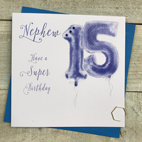 AGE 15 - NEPHEW - BLUE HELIUM BALLOON (HB15-N)