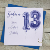 AGE 13 - GODSON - BLUE HELIUM BALLOON (HB13-GODS)
