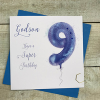 AGE 9 - GODSON - BLUE HELIUM BALLOON (HB9-GODS)
