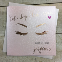 LASHES -  FOILED BIRTHDAY CARD  (Z42)