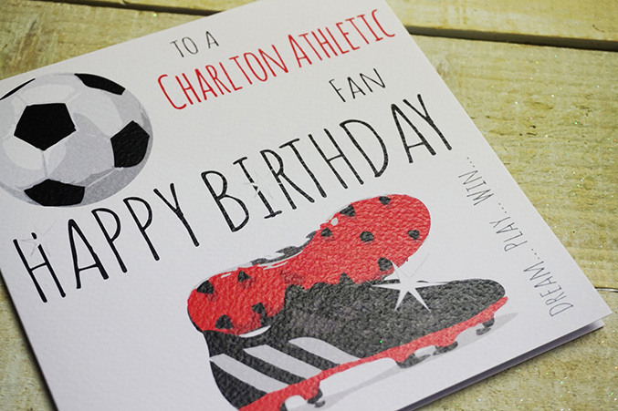 56 Charlton Athletic Football Club FC Happy Birthday Card by WHITE COTTON CARDS