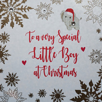 SPECIAL LITTLE BOY CHRISTMAS SNOWFLAKES & ELEPHANT  (F2-LB)